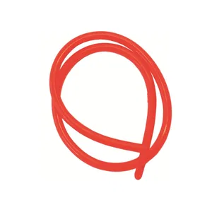 Gummislange Fluo Rød 2,5 mm 80 cm