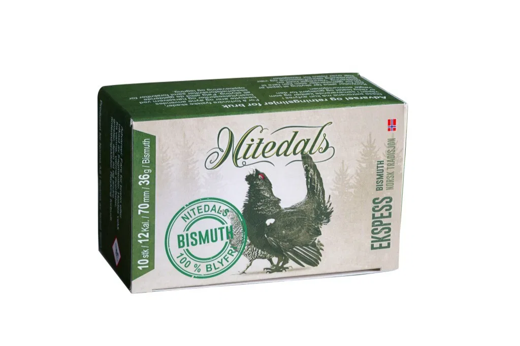 Nitedals Ekspress Bismuth 12/70 US2 36 g (blyfri jaktpatron til hagle)