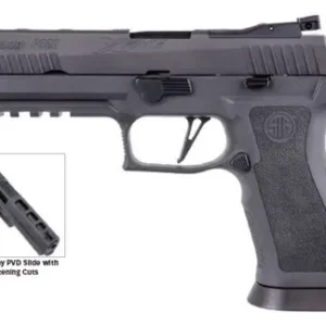 SIG P320 9MM 5IN LEGION GRAY FIBER OPT FRONT W/ R2 ADJ REAR